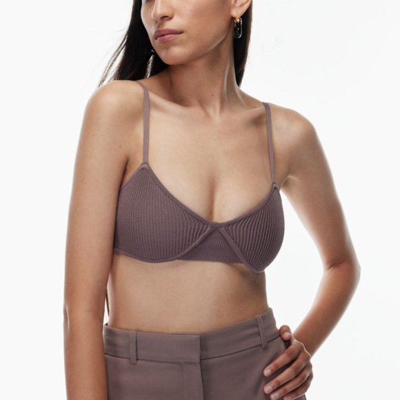 NWT Aritzia Babaton Sculpt Knit Bra Top Rib-knit bra top - Picture 8 of 8
